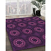 Patterned Dark Magenta Purple Rug in Family Room, pat2949pur