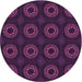 Square Machine Washable Transitional Dark Magenta Purple Rug in a Living Room, wshpat2949pur