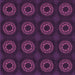 Round Patterned Dark Magenta Purple Rug, pat2949pur