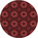 Square Patterned Maroon Red Rug, pat2949rd