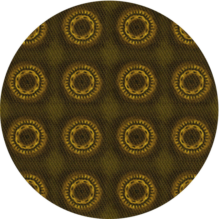 Square Machine Washable Transitional Dark Bronze Brown Rug in a Living Room, wshpat2949yw