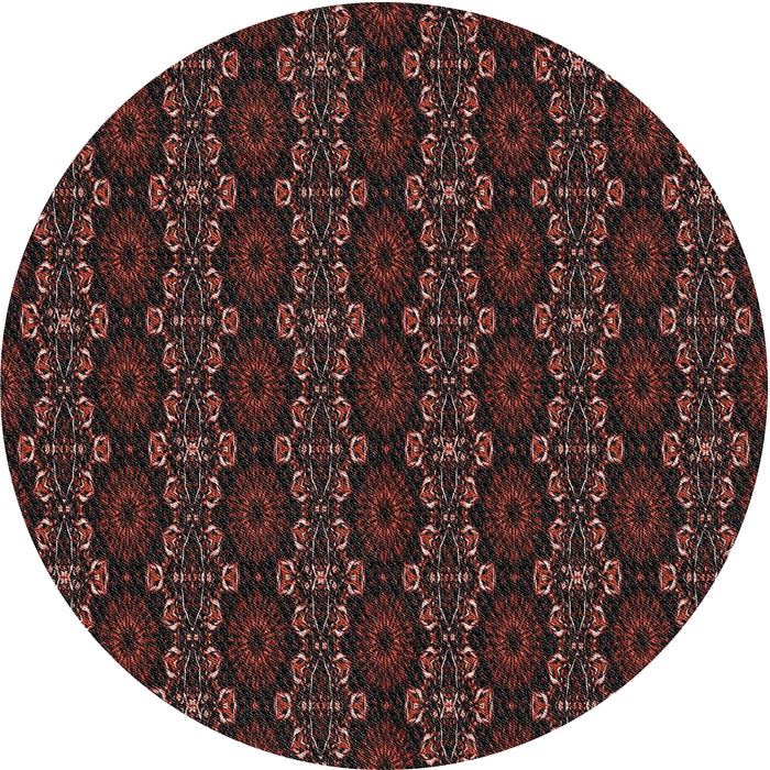 Sideview of Patterned Chestnut Brown Novelty Rug, pat294