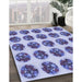 Machine Washable Transitional Slate Blue Rug in a Family Room, wshpat295blu