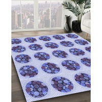 Patterned Slate Blue Rug, pat295blu