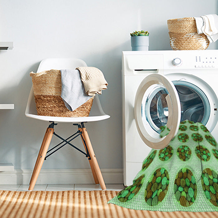 Machine Washable Transitional Seaweed Green Rug in a Washing Machine, wshpat295grn