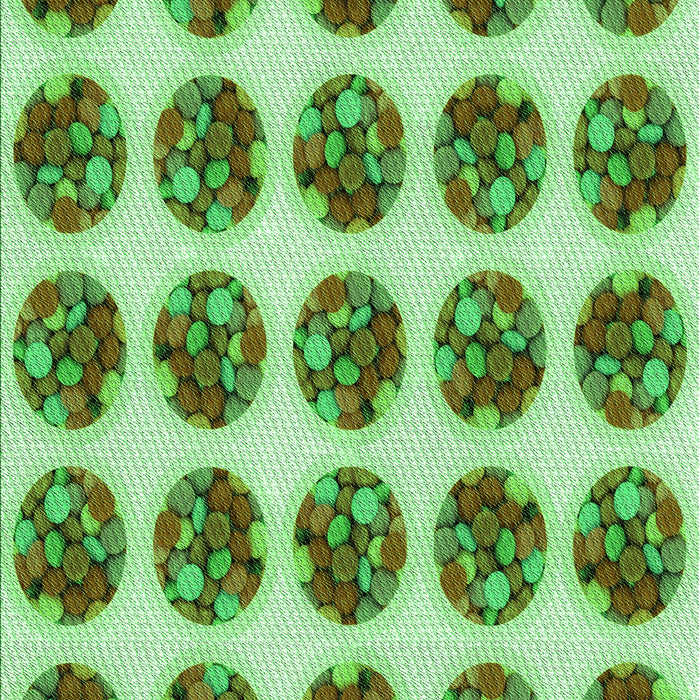 Machine Washable Transitional Seaweed Green Rug, wshpat295grn