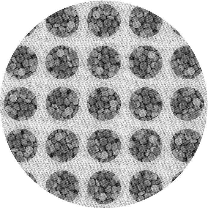 Square Patterned Platinum Silver Gray Rug, pat295gry