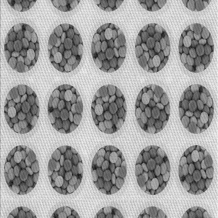 Patterned Platinum Silver Gray Rug, pat295gry