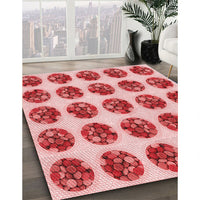 Patterned Pastel Pink Rug, pat295rd