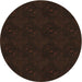 Square Patterned Black Brown Rug, pat2950brn