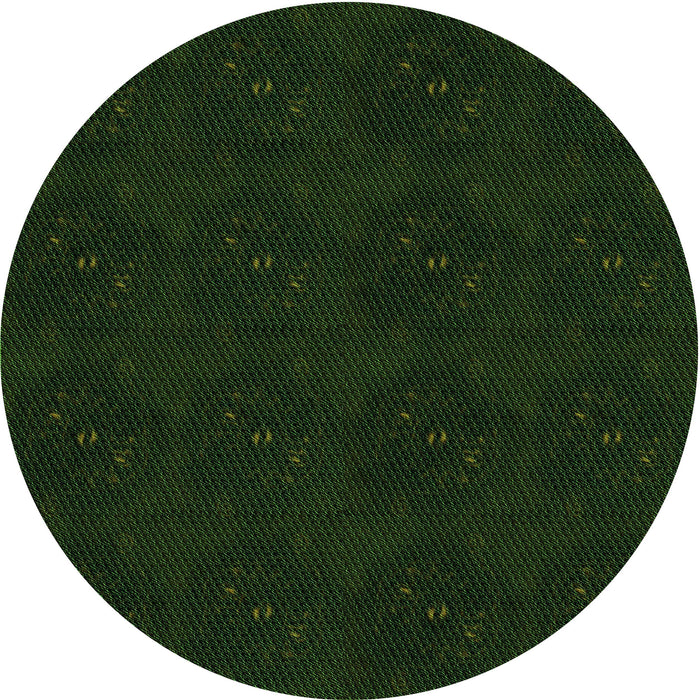 Square Machine Washable Transitional Deep Emerald Green Rug in a Living Room, wshpat2950grn