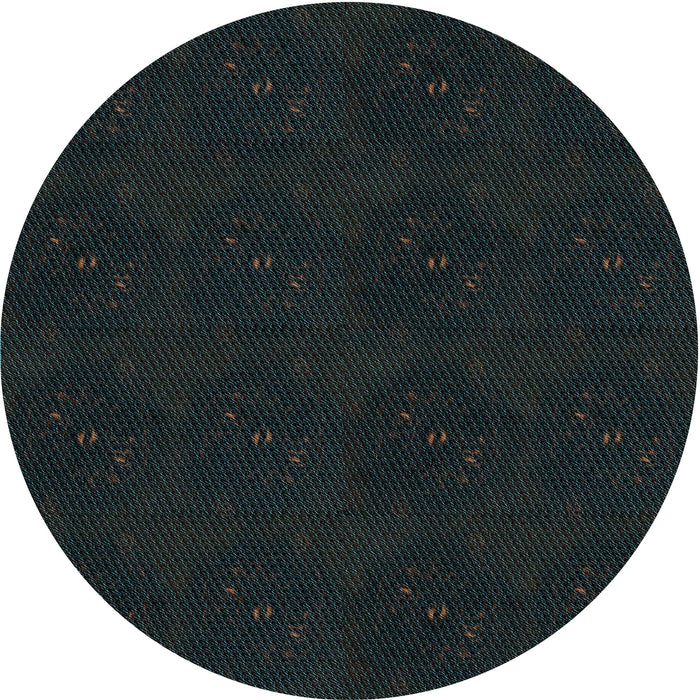 Square Patterned Black Rug, pat2950lblu