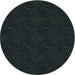 Square Patterned Black Rug, pat2950lblu