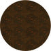 Square Patterned Dark Bronze Brown Rug, pat2950yw