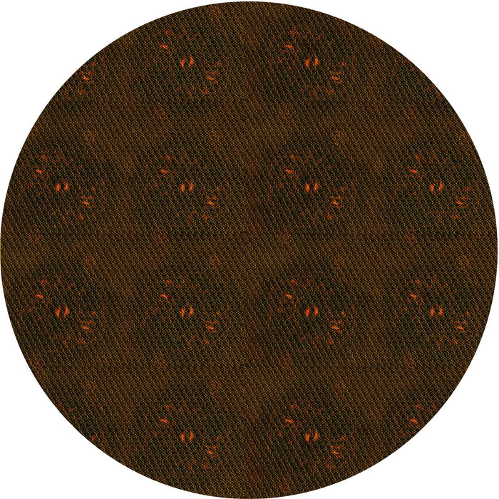 Square Machine Washable Transitional Dark Bronze Brown Rug in a Living Room, wshpat2950yw
