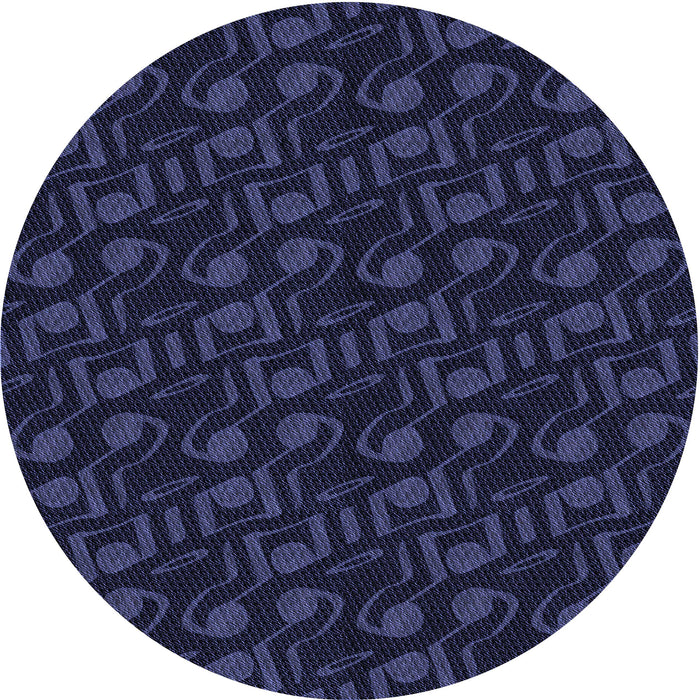 Square Machine Washable Transitional Deep Periwinkle Purple Rug in a Living Room, wshpat2951blu