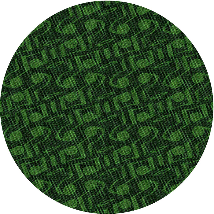 Square Machine Washable Transitional Green Rug in a Living Room, wshpat2951grn