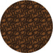 Square Machine Washable Transitional Saddle Brown Rug in a Living Room, wshpat2951org