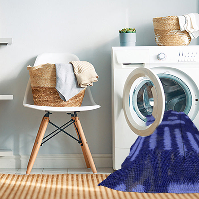 Machine Washable Transitional Cobalt Blue Rug in a Washing Machine, wshpat2952blu