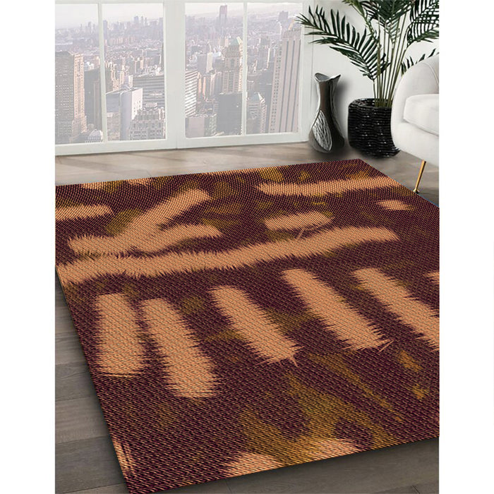 Machine Washable Transitional Orange Rug in a Family Room, wshpat2952org