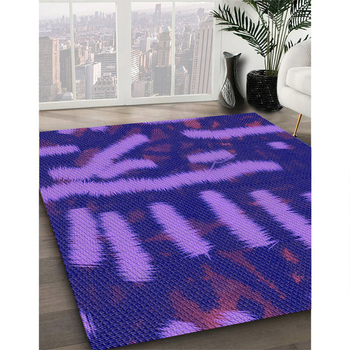 Machine Washable Transitional Purple Rug in a Family Room, wshpat2952pur