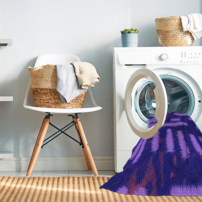 Machine Washable Transitional Purple Rug in a Washing Machine, wshpat2952pur