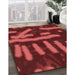 Machine Washable Transitional Crimson Red Rug in a Family Room, wshpat2952rd