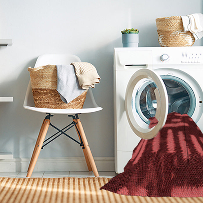 Machine Washable Transitional Crimson Red Rug in a Washing Machine, wshpat2952rd