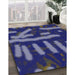 Patterned Purple Abstract Machine Washable Rug in a Family Room, wshpat2952