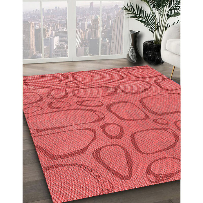 Machine Washable Transitional Red Rug in a Family Room, wshpat2953rd