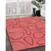 Machine Washable Transitional Red Rug in a Family Room, wshpat2953rd