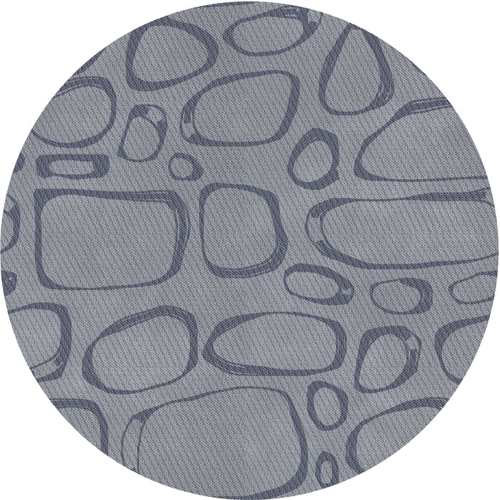 Square Patterned Purple Navy Blue Abstract Machine Washable Rug, wshpat2953