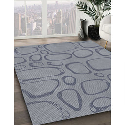 Patterned Purple Navy Blue Abstract Machine Washable Rug in a Family Room, wshpat2953