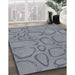 Patterned Purple Navy Blue Abstract Machine Washable Rug in a Family Room, wshpat2953