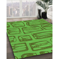 Patterned Green Rug, pat2954grn