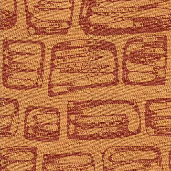 Patterned Scarlet Red Rug, pat2954org