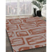 Patterned Tan Brown Novelty Rug in Family Room, pat2954