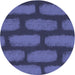 Square Patterned Blue Rug, pat2955blu