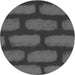 Square Patterned Dark Gray Black Rug, pat2955gry