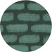 Square Patterned Sea Green Rug, pat2955lblu