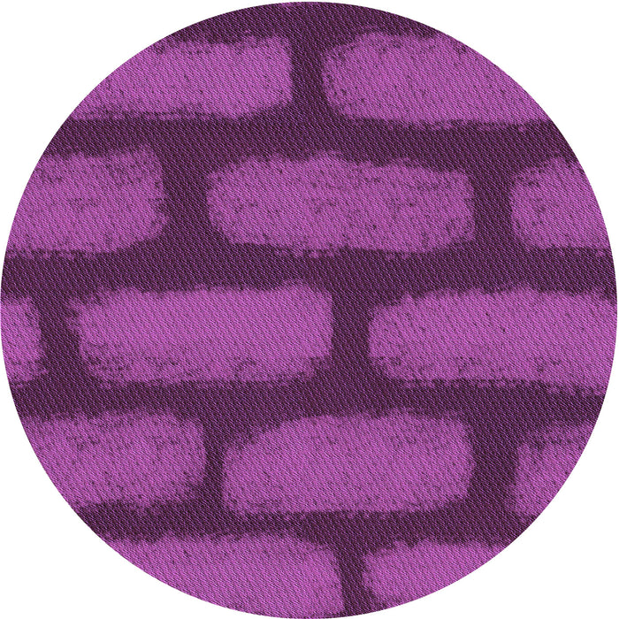 Square Patterned Dark Magenta Purple Rug, pat2955pur