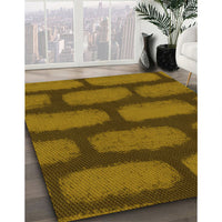 Patterned Dark Golden Brown Rug, pat2955yw