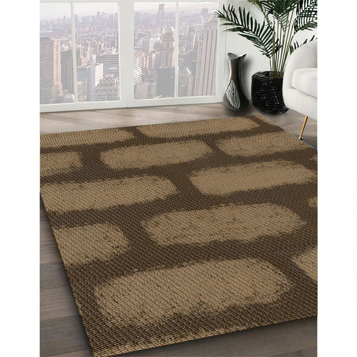 Patterned Red Novelty Rug in Family Room, pat2955