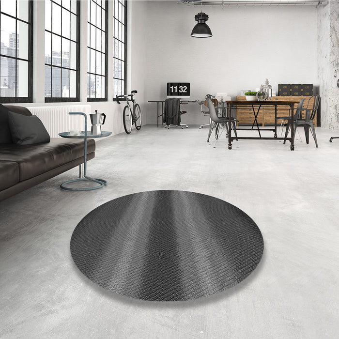 Round Patterned Gray Brown Rug in a Office, pat2956gry