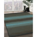 Machine Washable Transitional Dull-Sea Green Rug in a Family Room, wshpat2956lblu