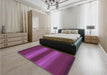 Patterned Crimson Purple Rug in a Bedroom, pat2956pur