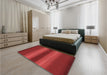 Patterned Red Rug in a Bedroom, pat2956rd