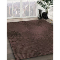 Patterned Burgundy Brown Rug, pat2957brn