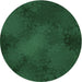 Square Patterned Dark Forest Green Rug, pat2957grn