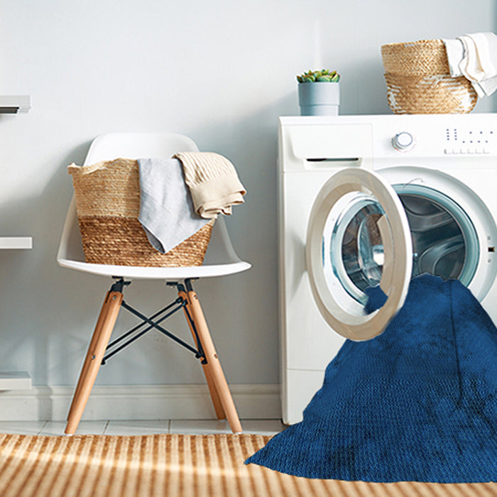 Machine Washable Transitional Blue Rug in a Washing Machine, wshpat2957lblu